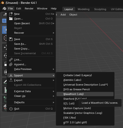 Blender Open OBJ